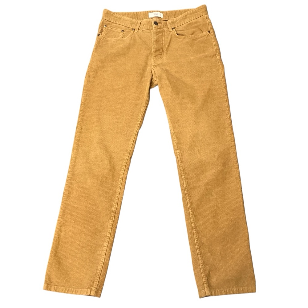 SPOKE London Men’s Cord Fives in Fawn Build‎ B Size 32 Italian Fabric Button Fly